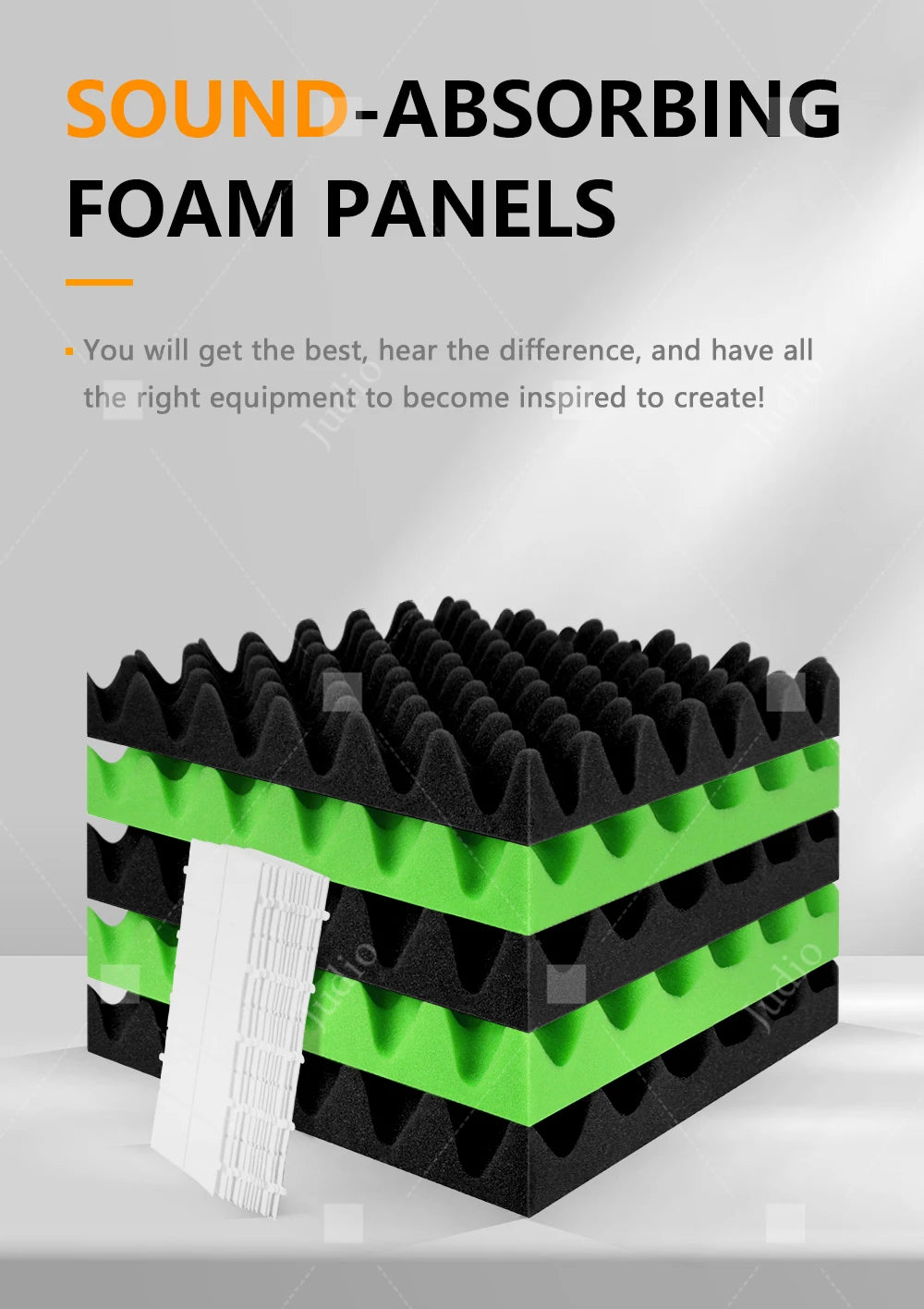 Eurobeats Acoustic Sponge 6/12/24 Pcs, KTV Room Wall Noise Reduction Insulation, For Home Music Studio Sound Proof Wall Foam Panels
