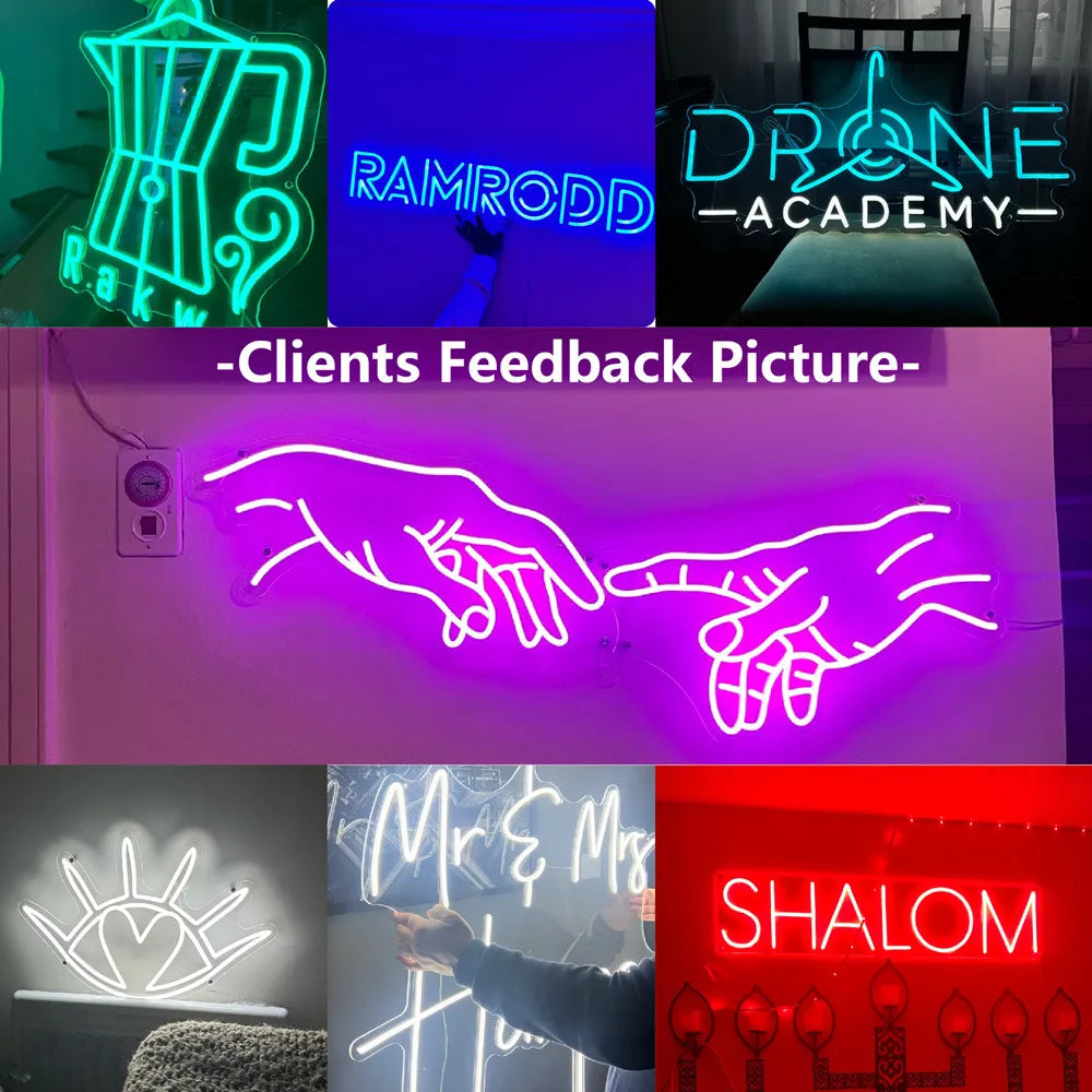 Custom Neon Led Sign Flex Aesthetic Room Party Studio Store Logo Design Custom Neon Lights