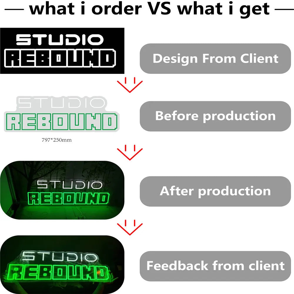Custom Neon Led Sign Flex Aesthetic Room Party Studio Store Logo Design Custom Neon Lights